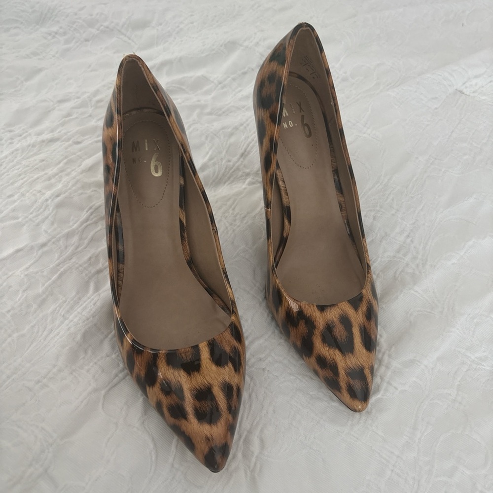 Mix No. 6 Leopard Print Heels - Picture 3 of 6